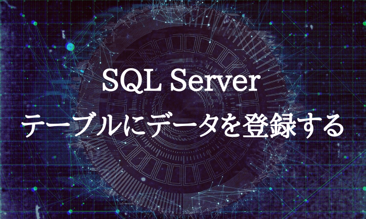 SQLServer データ登録方法
